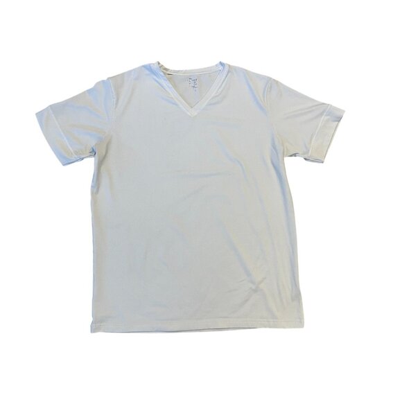 TRAUXIT super soft short sleeve white V-neck athleisure undershirt top XL - Picture 1 of 7